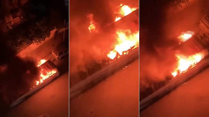 রাজধানীতে ফের বাসে অগ্নিসংযোগ, ৯ ঘটনায় ৫০ জন গ্রেফতার